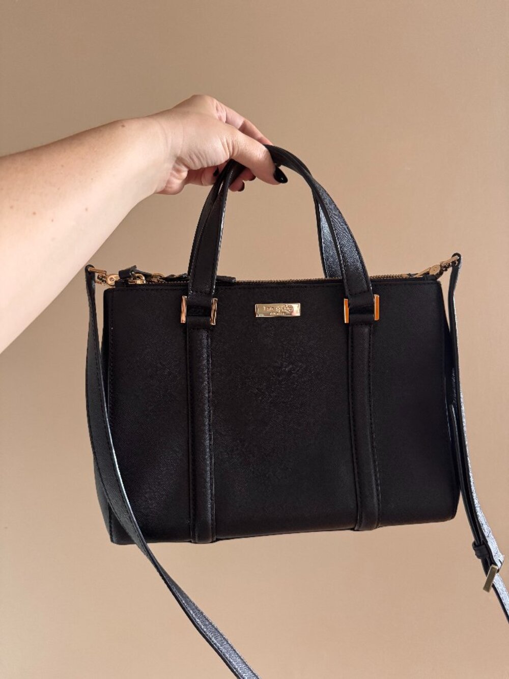 Kate Spade Structured Saffiano Satchel with Strap